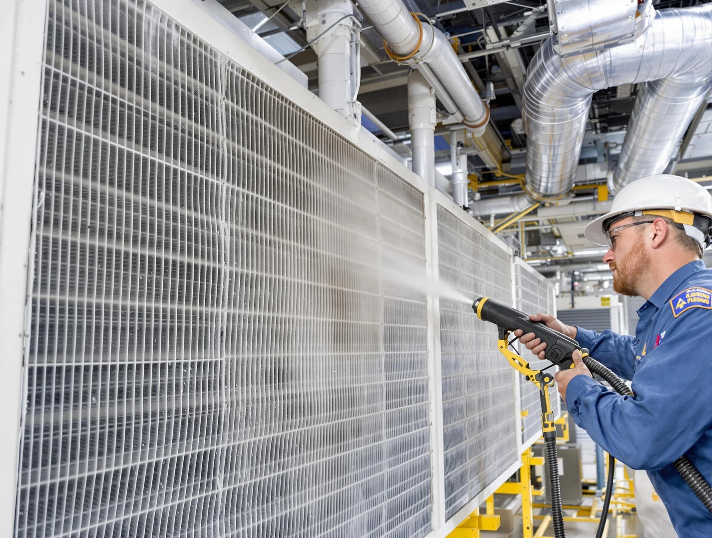 Professional commercial coil cleaning by Andover Air Duct Cleaning in Andover