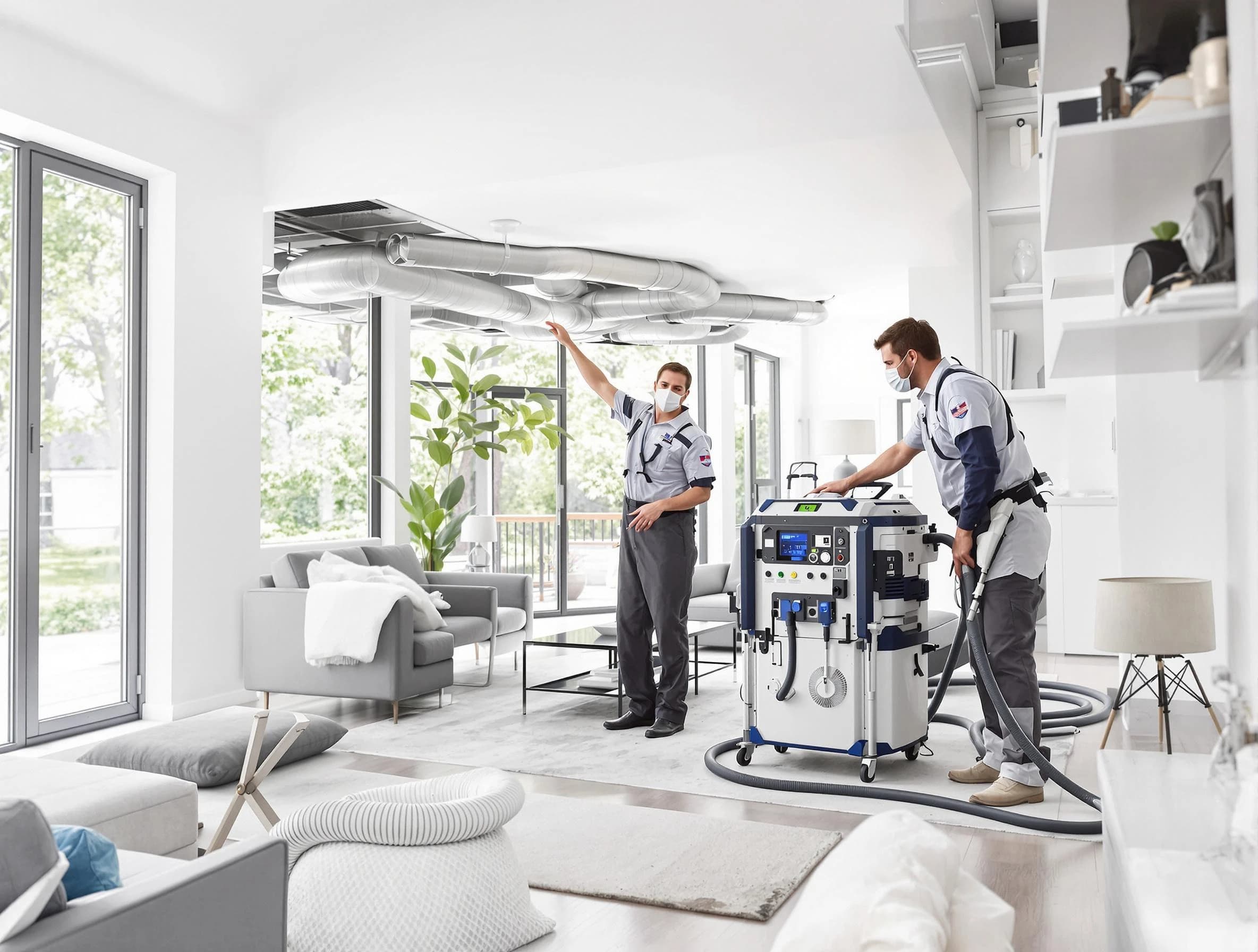 Andover Air Duct Cleaning professional conducting pure air duct cleaning with state-of-the-art equipment in Andover