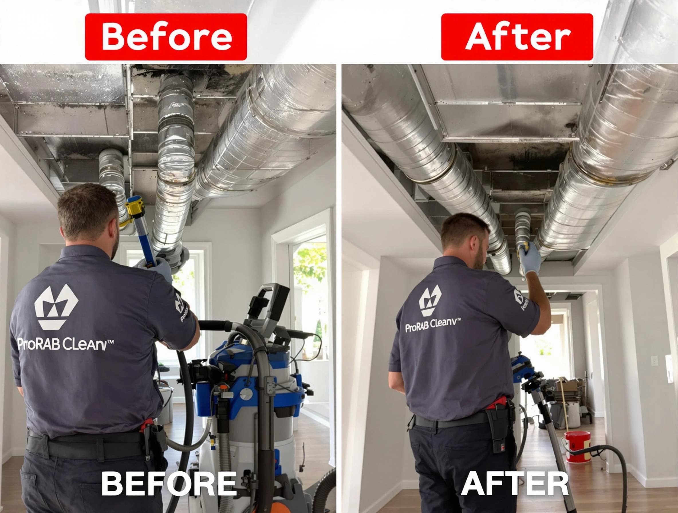 Andover Air Duct Cleaning expert performing thorough residential duct cleaning in a Andover home