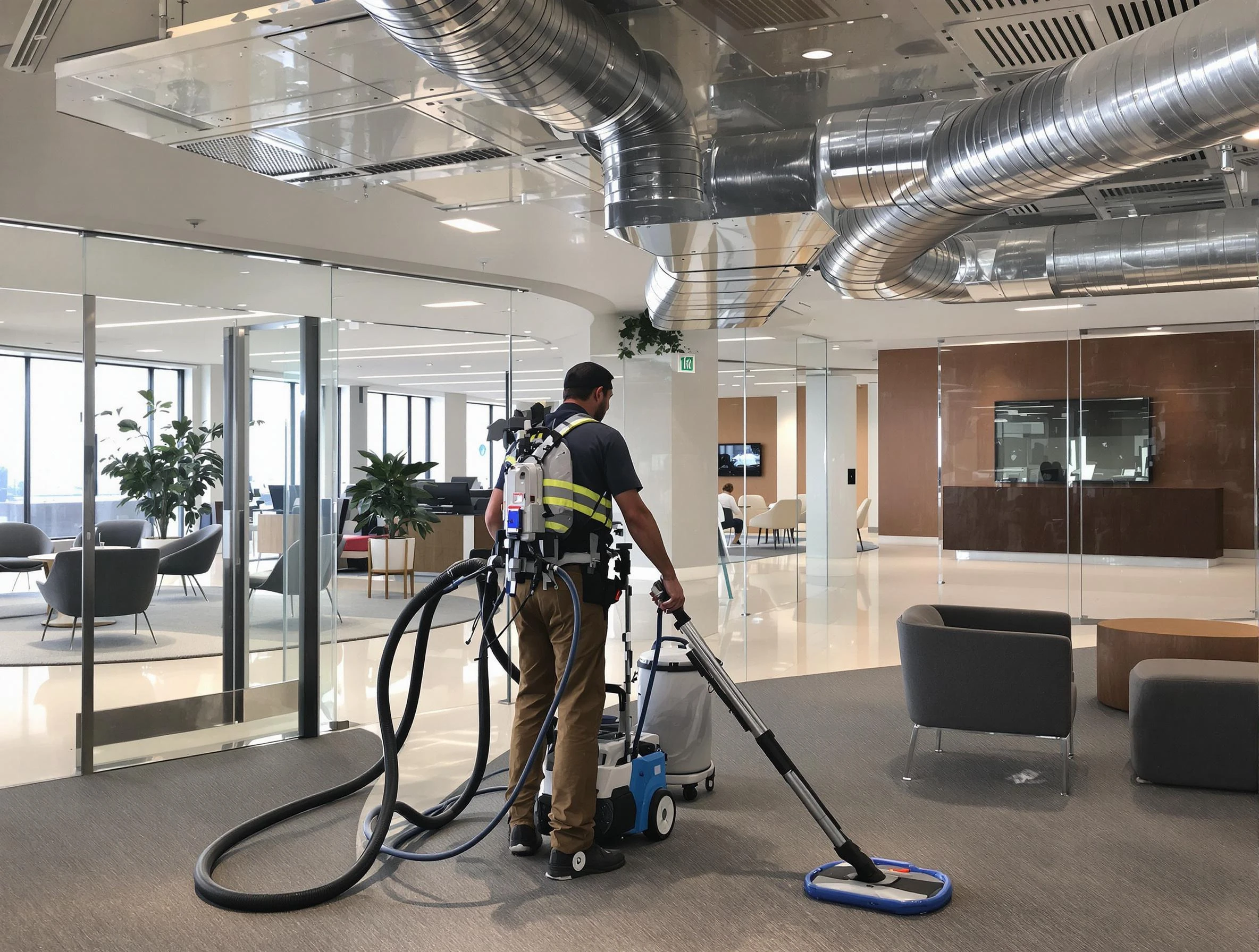 Commercial duct cleaning service by Andover Air Duct Cleaning in Andover
