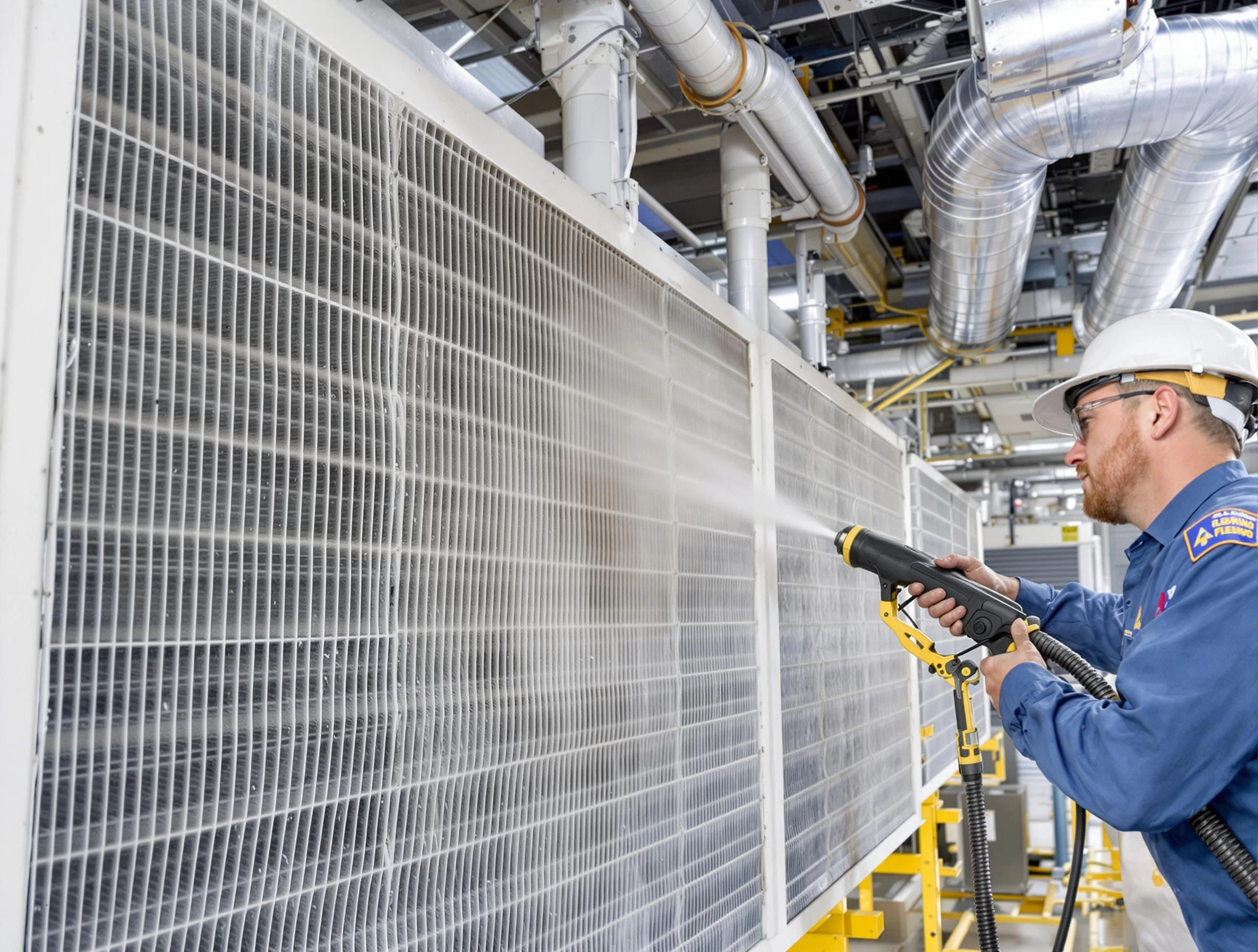 Professional commercial coil cleaning by Andover Air Duct Cleaning in Andover