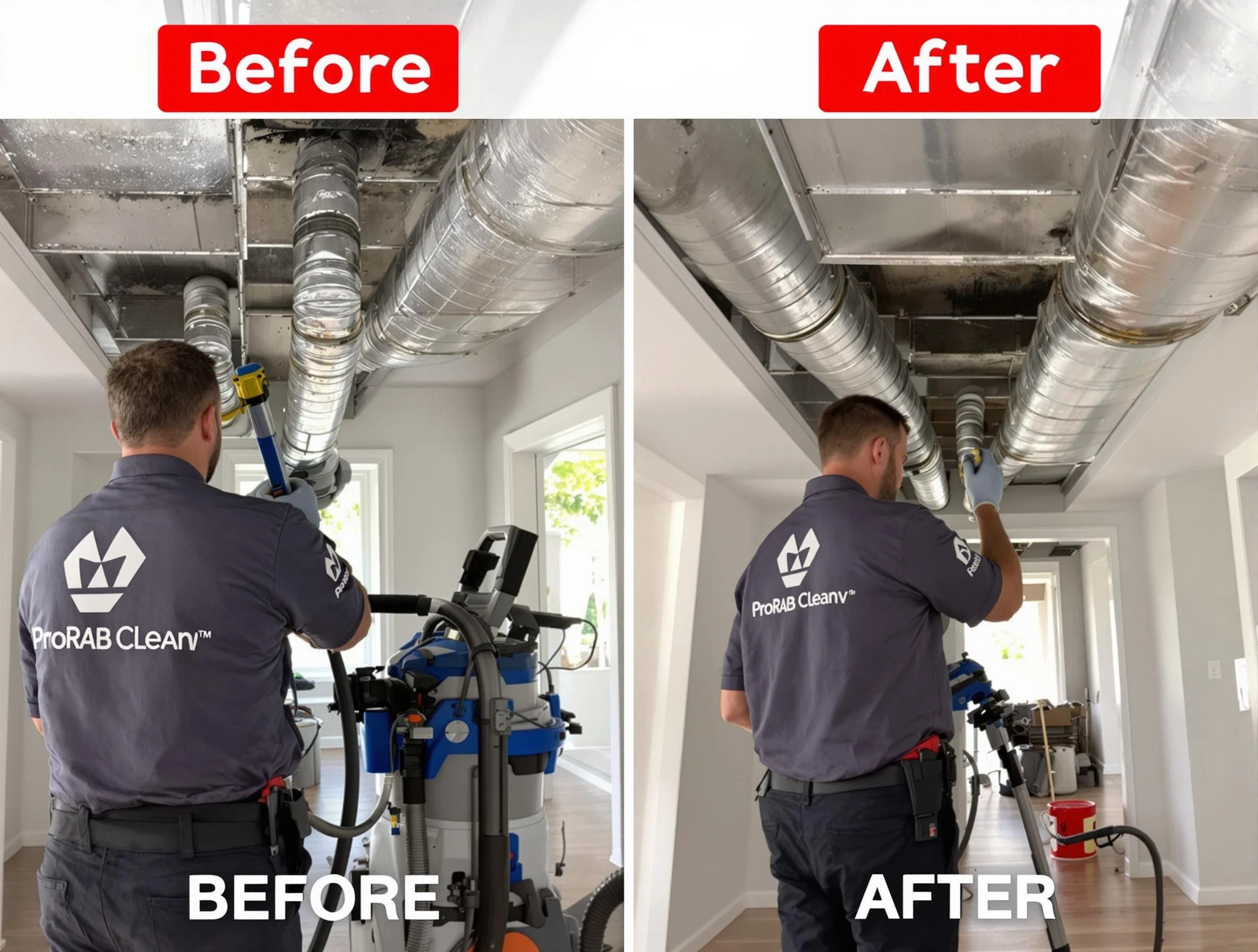 Andover Air Duct Cleaning expert performing thorough residential duct cleaning in a Andover home